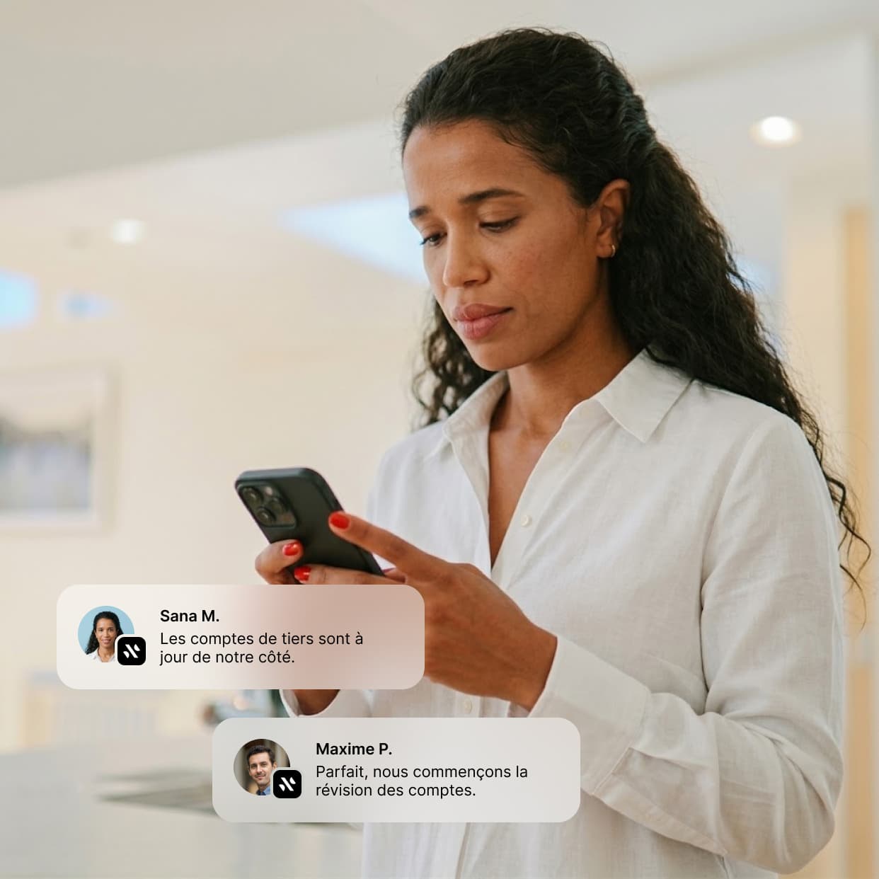 Équipe comptable interne travaillant avec son cabinet sur Junco